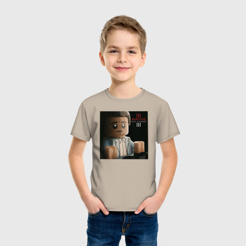 Детская футболка хлопок с принтом Feel like dying, фото на моделе #1