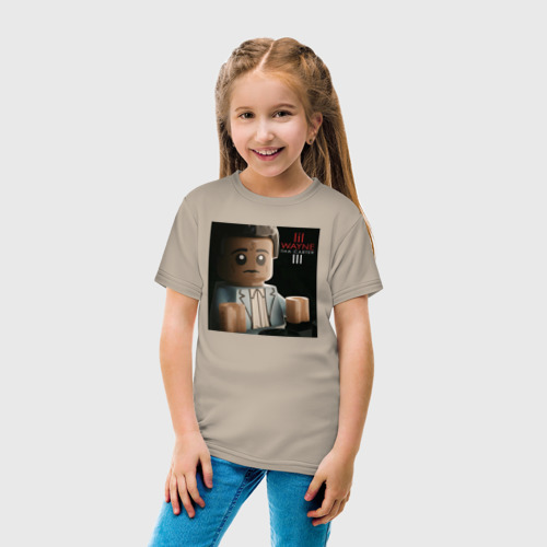 Детская футболка хлопок с принтом Feel like dying, вид сбоку #3