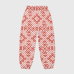 Женские джоггеры оверсайз 3D Сварожич - славянские обережные узоры