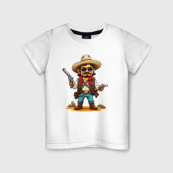 Мексиканский ковбой мучачос с револьверами – Детская футболка хлопок с принтом купить со скидкой в -20%