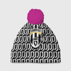 Шапка 3D c помпоном Juventus pattern fc