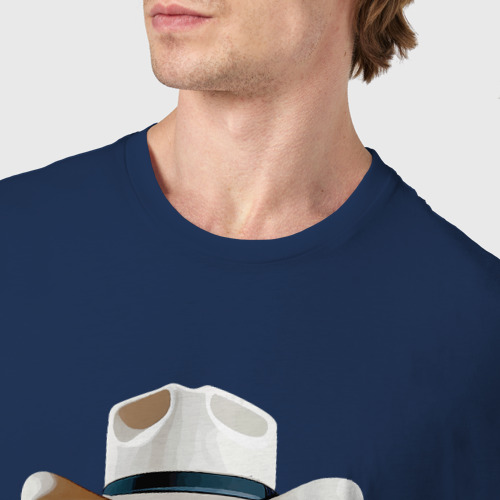 Мужская футболка хлопок Иствуд кино вестерн, цвет темно-синий - фото 6