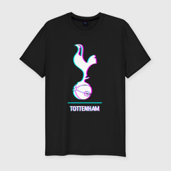 Мужская футболка хлопок Slim Tottenham FC в стиле glitch