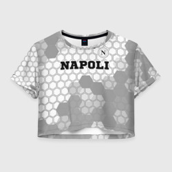 Женская футболка Crop-top 3D Napoli sport на светлом фоне посередине