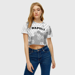 Женская футболка Crop-top 3D Napoli sport на светлом фоне посередине - фото 2