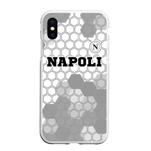 Чехол для iPhone XS Max матовый Napoli sport на светлом фоне посередине
