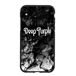 Чехол для iPhone XS Max матовый Deep Purple black graphite