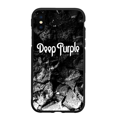 Чехол для iPhone XS Max матовый Deep Purple black graphite