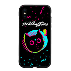 Чехол для iPhone XS Max матовый Rolling Stones - rock star cat