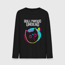 Мужской лонгслив хлопок Hollywood Undead rock star cat