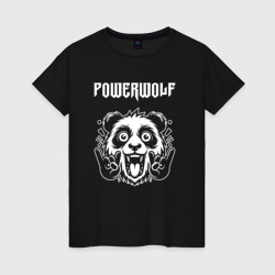 Женская футболка хлопок Powerwolf rock panda