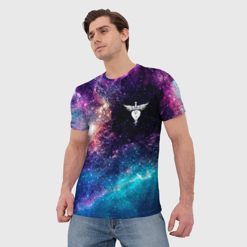 Мужская футболка 3D Bon Jovi space rock, цвет 3D печать - фото 3
