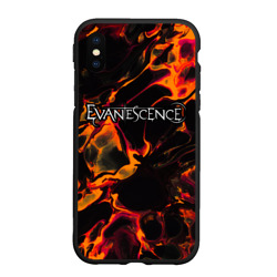 Чехол для iPhone XS Max матовый Evanescence red lava