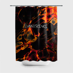 Штора 3D для ванной Evanescence red lava