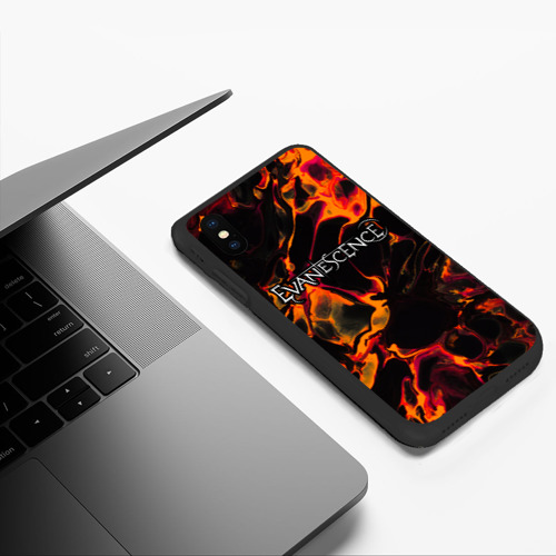 Чехол для iPhone XS Max матовый Evanescence red lava - фото 5