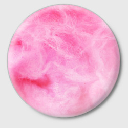 Значок Розовая сахарная вата