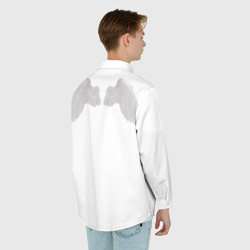 Мужская рубашка oversize 3D Крылья ангельские  - фото 2