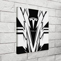 Холст квадратный Tesla - black and white - фото 2