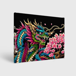 Холст прямоугольный Irezumi - Japanese dragon ai art