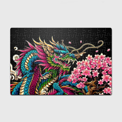 Головоломка Пазл магнитный 126 элементов Irezumi - Japanese dragon ai art