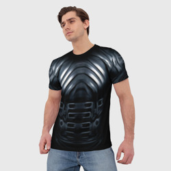 Мужская футболка 3D Экипировка доспех полосатый - фото 2