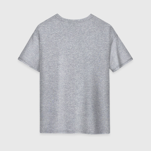 Женская футболка хлопок Oversize Скандинавская ходьба большая спереди, цвет меланж - фото 2