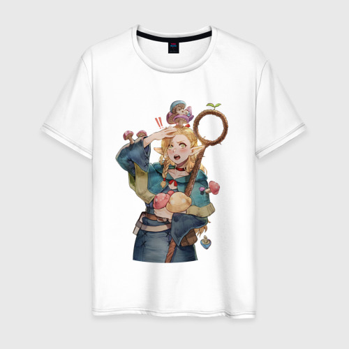 Мужская футболка из хлопка с принтом Подземелье вкусностей — Марсиль, вид спереди №1