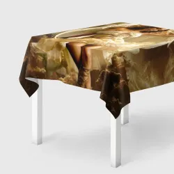 Скатерть 3D Блондинка белый ангел