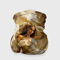 Бандана-труба 3D Блондинка белый ангел