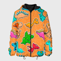 Мужская куртка 3D Маленькие динозавры 