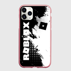 Чехол для iPhone 11 Pro Max матовый Роблокс - черно-белая абстракция
