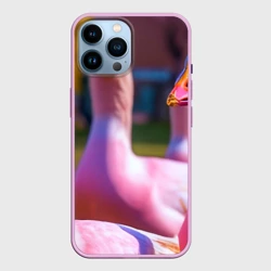Чехол для iPhone 14 Pro Max Стадо розовых гусей: gussi
