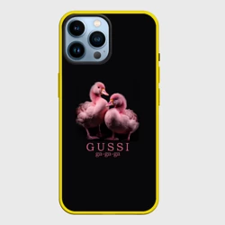 Чехол для iPhone 14 Pro Max Два маленьких гуся: Gussi ga-ga-ga