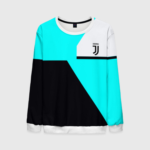 Мужской свитшот 3D Juventus sport geometry fc, цвет белый