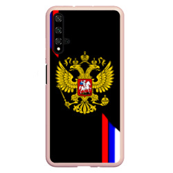 Чехол для Honor 20 Россия герб триколор полосы