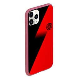 Чехол для iPhone 11 Pro Max матовый Inter geometry red sport - фото 2