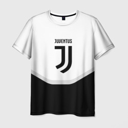Мужская футболка 3D Juventus black geometry sport