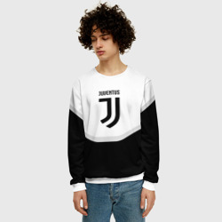 Мужской свитшот 3D Juventus black geometry sport - фото 2