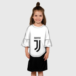 Детское платье 3D Juventus black geometry sport - фото 2