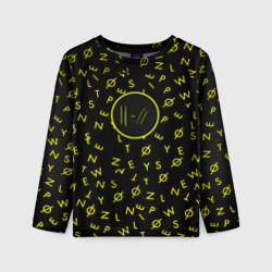 Детский лонгслив 3D Twenty one pilots pattern rock yellow