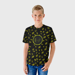 Детская футболка 3D Twenty one pilots pattern rock yellow - фото 2