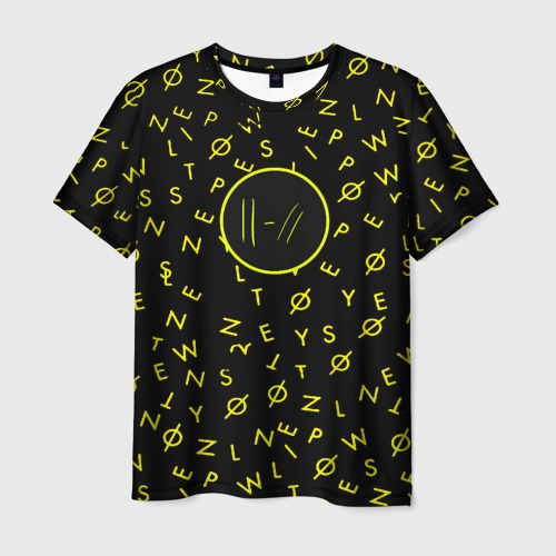 Мужская футболка 3D Twenty one pilots pattern rock yellow, цвет 3D печать