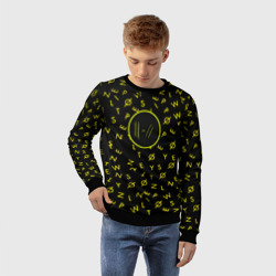 Детский свитшот 3D Twenty one pilots pattern rock yellow - фото 2