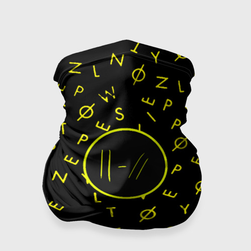 Бандана-труба 3D Twenty one pilots pattern rock yellow, цвет 3D печать