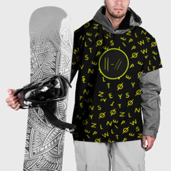 Накидка на куртку 3D Twenty one pilots pattern rock yellow