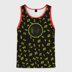 Мужская майка 3D Twenty one pilots pattern rock yellow