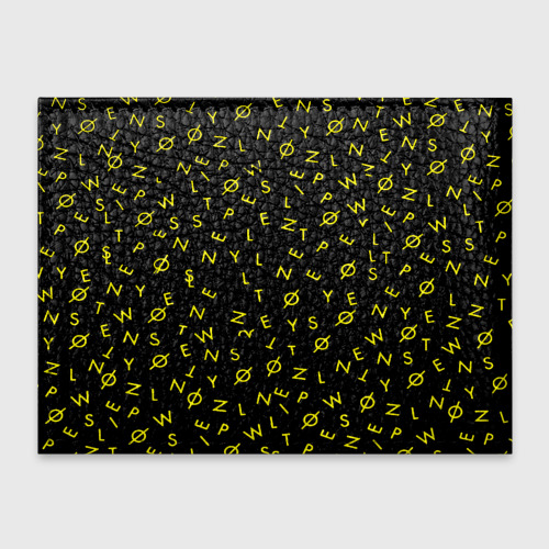 Обложка для студенческого билета Twenty one pilots pattern rock yellow, цвет синий - фото 2