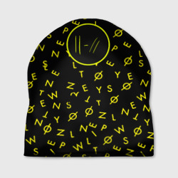 Шапка 3D Twenty one pilots pattern rock yellow