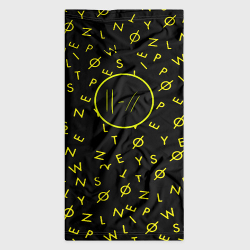 Бандана-труба 3D Twenty one pilots pattern rock yellow, цвет 3D печать - фото 7