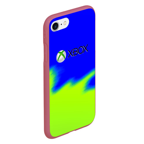 Чехол для iPhone 7/8 матовый с принтом Xbox кислотный стиль текстура, вид сбоку #3